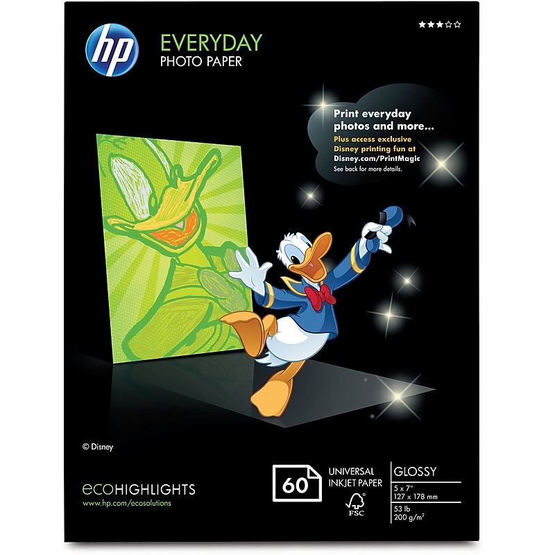 HP Everyday Photo 5x7 Glossy Paper (CH097A) image 1