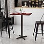 Flash Furniture Square Laminate Table Top with 22'' x 22'' Bar-Height Table Base, 30" x 30", Mahogany (XUMA3030T2222B)~#|#~9313AD71-9C8F-4446-B7C677A73CE6ABEB_sc7