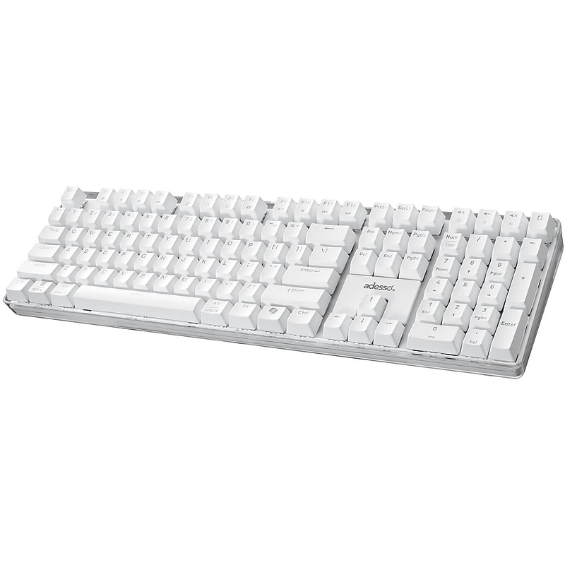 Adesso EasyTouch 680 Wired Gaming Mechanical Keyboard, White (AKB-680UW) image 1