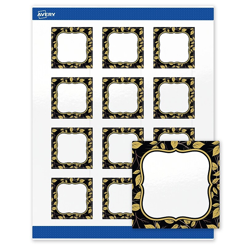 Avery Square Laser/Inkjet Multipurpose Labels, 2" x 2", White, 120/Pack (19479370920) image 1