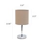 Simple Designs Chrome 11.81" LED Table Lamp, Grey, 2/Pack (LT2007-GRY-2PK)~#|#~931F99BA-D2F8-4D87-BB6D1DA7F0638633_sc7