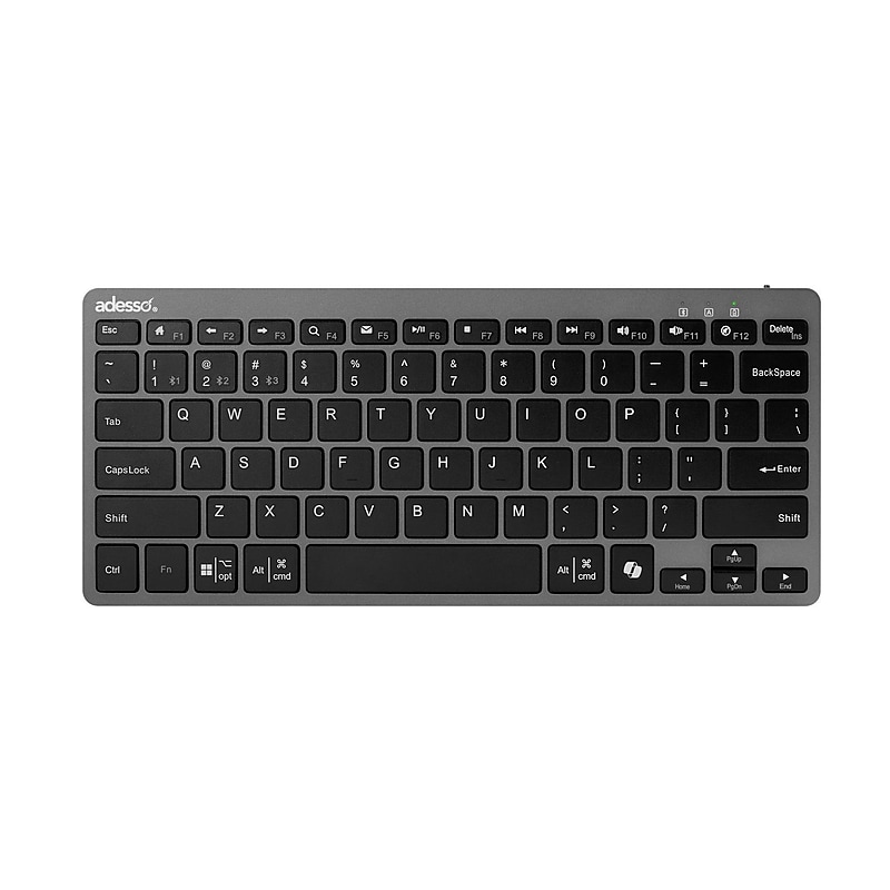 Adesso EasyTouch 7000BB Wireless Bluetooth Scissor Switch Keyboard, Gray (WKB-7000BB) image 1