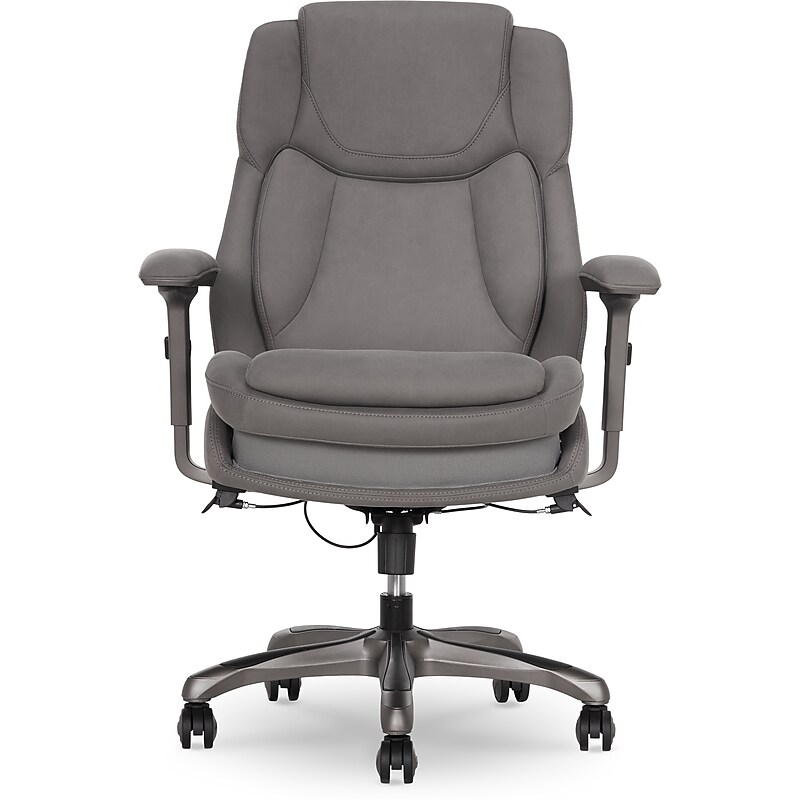 La-Z-Boy Noelin Ergonomic Fabric Swivel Task Chair, Gray (52703-GRY) image 1