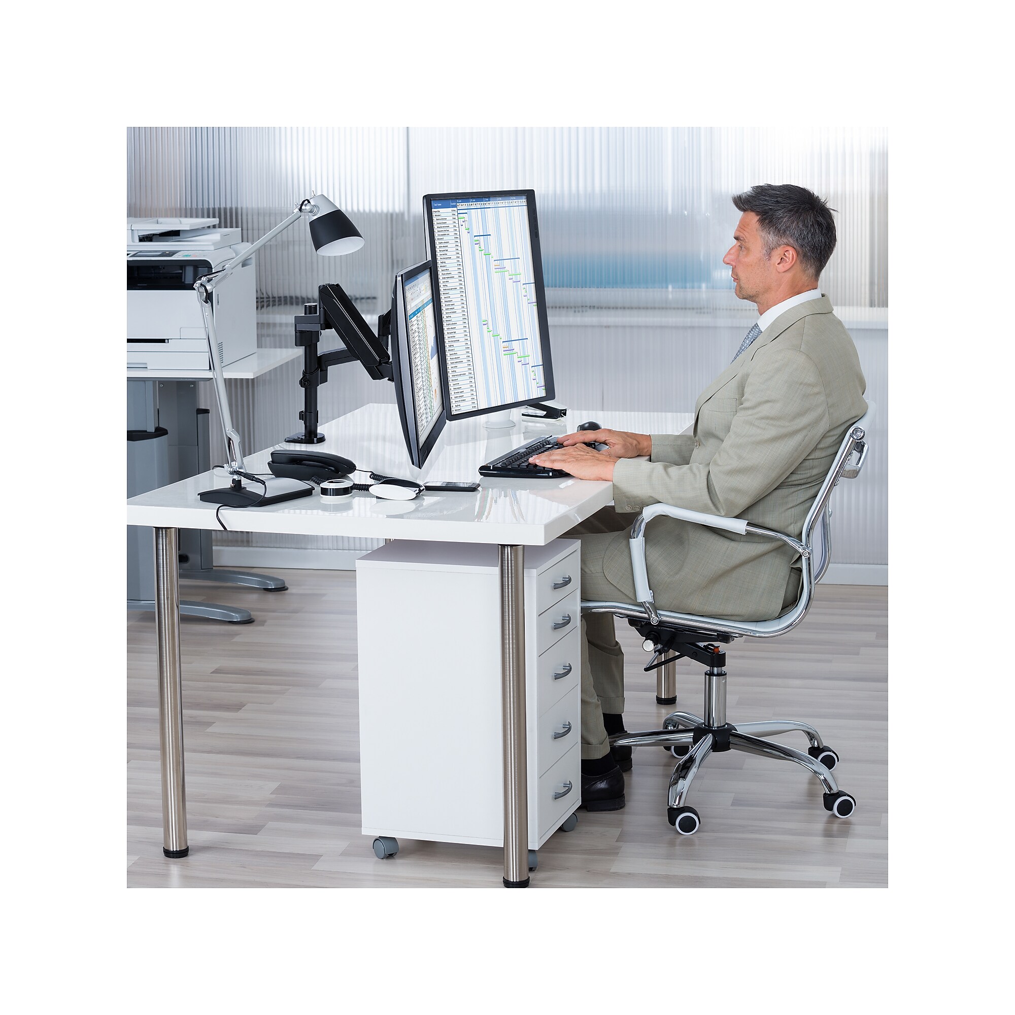 Mount-It! Dual Monitor Arm Desk Mount for 17″ to 32″ Monitors, Black (MI-4762) Sansujyuku sansujyuku.com