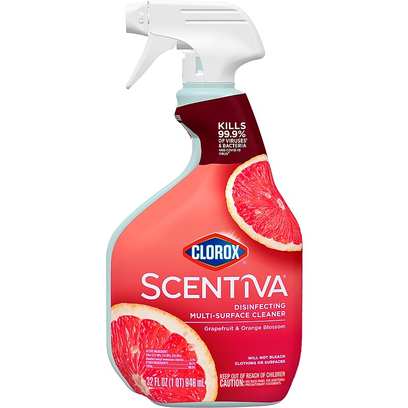 Clorox Scentiva Disinfecting All Purpose Cleaner Spray, Grapefruit & Orange Blossom Scent, 32 oz. (32368) image 1