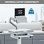 Mount-It! MedHub Mobile Medical Cart Workstation with Spring Arm Laptop Mount and Locking Caster Wheels, White/Grey (MI-16017)~#|#~932A8412-532F-44B3-8A831D06D2300D6E_sc7