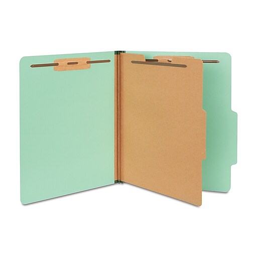 Staples® 60 Recycled Pressboard Classification Folder, 1Dividers, 2