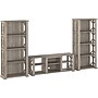 Bush Furniture Homestead TV Stand with 4-Shelf Bookcases, Screens up to 70", Driftwood Gray (HOT012DG)~#|#~932EBC20-509B-4CB9-8885C4B2C22BE1AA_sc7
