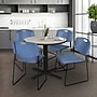 Regency 30-inch Round Table with 4 Chairs, Blue (TB30RNDPL44BE)~#|#~9338C8A3-CD4F-4DC7-867272CA6337A4F8_sc7