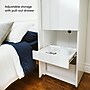 Bestar Avalon Queen Murphy Bed and Storage Cabinet with Pull-Out Shelf (87W) - High-Gloss White~#|#~93395083-E819-4CA1-ADDF1CBCB9E9CD19_sc7
