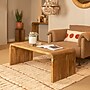 Storied Home Modern Waterfall Edge Mango Wood Coffee Table, Natural (EC1718)~#|#~933E609F-84C8-4A0F-BCAB893BF8BA0A5C_sc7