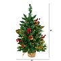 Nearly Natural 2 ft. Pre-Lit Pinecone and Berries Artificial Christmas Tree, 35 Lights, Green (T1695)~#|#~933F701A-1A3C-479F-8D08130DAAFBBC56_sc7