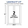 Avery Laser/Inkjet Multipurpose Labels, 3" x 11", Glossy Clear, 20/Pack (94265)~#|#~934060EF-0C37-48CE-92D6C62F8BECFB42_sc7