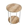 Household Essentials Jamestown 20"Dia. Laminate Round End Table, Coastal Oak/White (8227-1)~#|#~93409504-DC07-4987-B1144B51FA651C5E_sc7