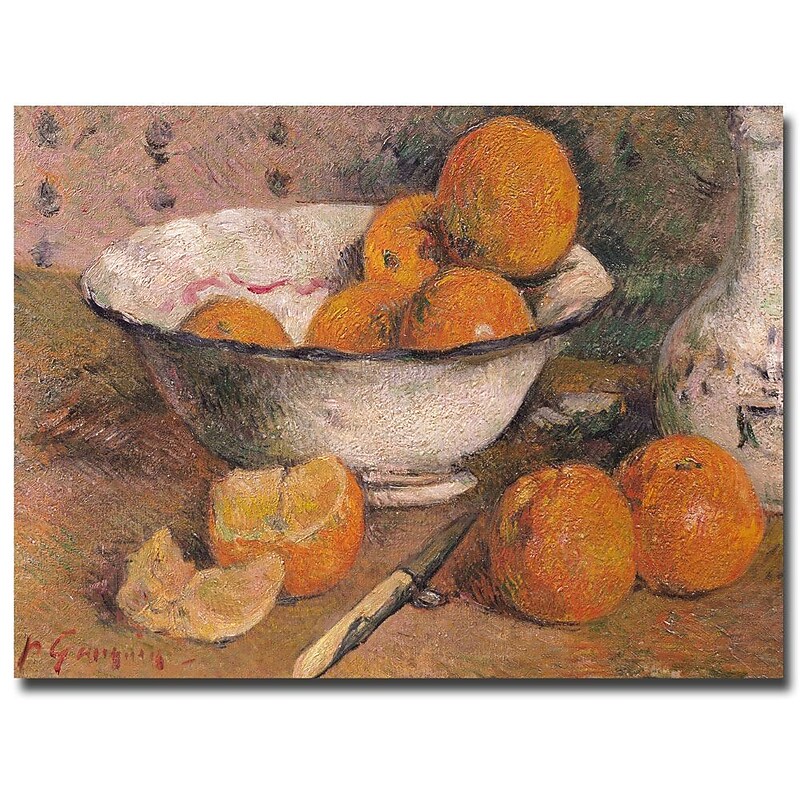 Trademark Fine Art Paul Gauguin'Still Life with Oranges 1881' Canvas Art 24x32 Inches image 1
