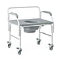 Medline Bariatric Commode, Fixed Arms, Back Bar, Aluminum Frame, 1000 lb. Capacity (G1-507BWX1)~#|#~9343C3E4-0439-4E4E-89E98F7843FC7DDD_sc7
