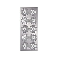 Geographic Star Embossed Recognition Certificate Seal, 2