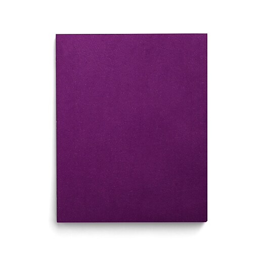 Staples Smooth 2-Pocket Paper Folder, Purple, 25/Box (27536-CC