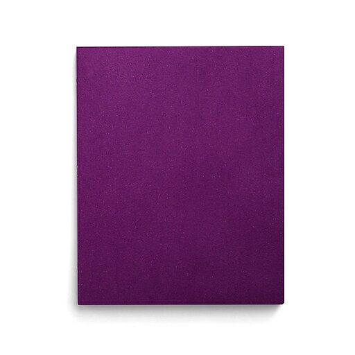 Staples School Grade 2 Pocket Folder, Purple, 25/Box