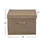 Household Essentials Medium Stackable Folding Fabric Square KD Storage Box, 10" x 15"x 15", 39 Qt., Beige, 2/Pack (7817-1)~#|#~93529B61-73F5-4B25-84ACCB01E71E3C0A_sc7