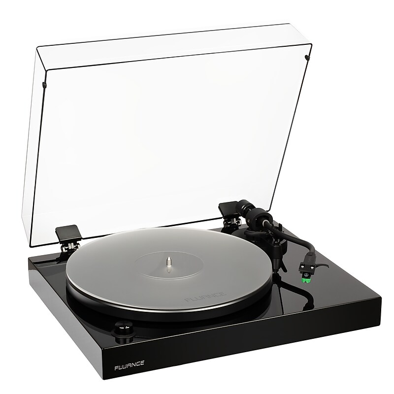 Fluance RT81+ High‑Fidelity Turntable with AT‑VM95E, Acrylic Mat & Built‑In Preamp, High Gloss Black (RT81PT) image 1