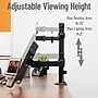 Mind Reader Adjustable Dual Arm Monitor and Laptop Desk Mount for 17" - 32", Black (ARMTAB-BLK)~#|#~935AE164-DB18-434A-B0A484147B7E43DD_sc7