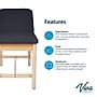 Aristo Wood Physician Exam Table with Adjustable Backrest, Paper Cutter, and Holder, 500lbs. Capacity, Black (ADI996-HBF-BLK)~#|#~9361ACD5-8DB4-4B02-B1BAE0529660BD68_sc7