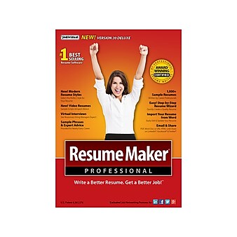 Individual Software ResumeMaker Professional Deluxe 20 for 1 User, Windows, Download (IND945800V059)