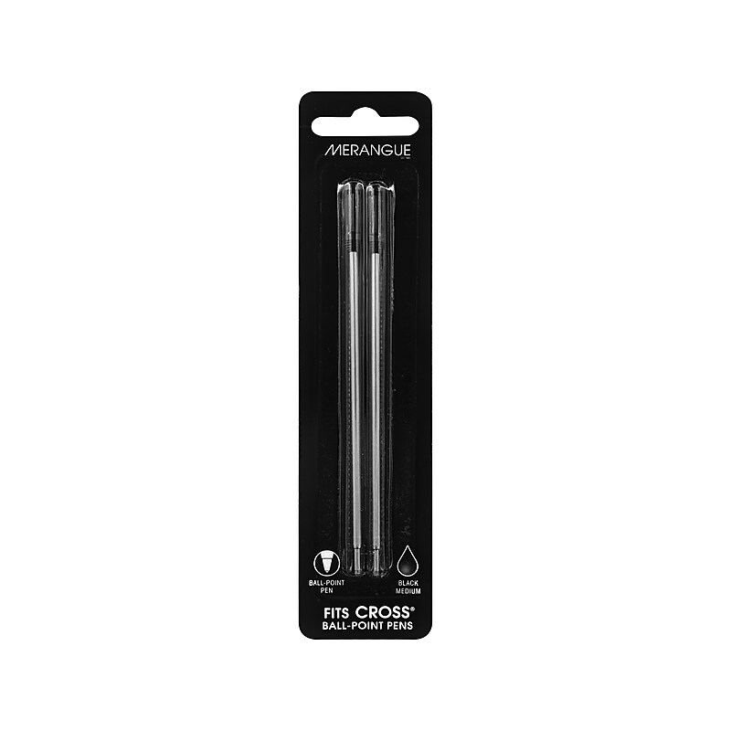 Merangue Fits Cross Ballpoint Pen Refill, Medium Point, Black Ink, 2/Pack (3872-3061-20-000) image 1