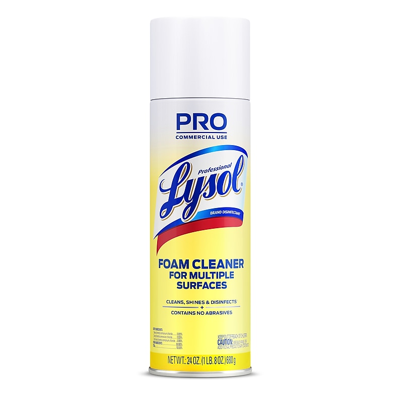 Lysol Professional Foam Cleaner Disinfectant, Fresh Clean Scent, 24 oz. (3624102775) image 1