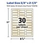 Avery Pearlized Ivory Rectangle Multipurpose Labels, .75" x 2.25", Ivory, 1500/Box (94216)~#|#~93744748-EFB1-426F-81CC751812A73B21_sc7