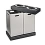 Alpine Industries Plastic 2-Compartment Indoor Trash Can and Recycling Bin, 28 Gallon, Gray (ALP471-02-BLK)~#|#~9374640E-1DAB-480A-AD5B157ACB9AC71A_sc7