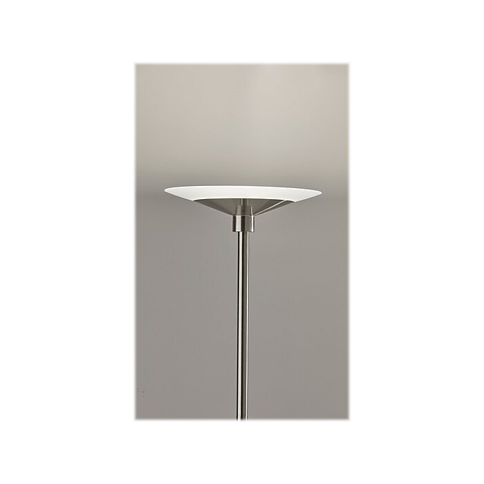 Adesso Solar 70.5 Brushed Steel Floor Lamp with Cone Shade 5121 22 Staples
