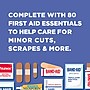 Johnson & Johnson Red Cross Travel Ready Portable Emergency First Aid Kit, 80 Pieces (JOJ202068)~#|#~937EF558-9D10-4290-8A1629825A445D0F_sc7