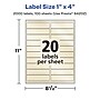 Avery Pearlized Ivory Rectangle Multipurpose Labels, 1" x 4", Ivory, 2000/Box (94202)~#|#~9385C0FD-2149-42E8-A455CB5C526106F0_sc7