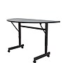 Correll Econoline 48"W x 24"D Adjustable Foldable Training Room Table, Laminate, With Wheels, Gray Granite (FTM2448TFHR15)~#|#~938A559F-E7D7-4AE8-A94E45B722DA2555_sc7