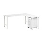 Bush Business Furniture Hustle 72"W L Shaped Computer Desk with 3 Drawer Mobile File Cabinet, White (HUS005WH)~#|#~938B2210-3F15-43FE-97200634C11D2423_sc7