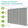Ghent 4' H x 6' W Enclosed Vinyl Bulletin Board with Satin Frame, 3 Door, Silver (PA34872VX-193)~#|#~938C2D0E-7C8F-4019-B9691A0C71429057_sc7