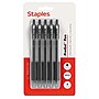 Staples ProGel™ Retractable Gel Pen, Bold Point, 1.0mm, Black Ink, 5/Pack (ST63013)~#|#~938E9C56-EDA1-4AF2-A4662D5E3C3943FA_sc7