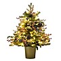 Nearly Natural 3-ft Pre-Lit Artificial Snow Covered Decorative Christmas Tree in Golden Planter (T4788)~#|#~9397721F-B4B1-4430-901726F4B4C00C2E_sc7