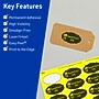 Avery Oval Scalloped Laser/Inkjet Multipurpose Labels, 1-1/8" x 2-1/4", Neon Yellow (420/Pack)~#|#~9398EB1B-E518-4F88-A33E3AFC7C28A1E1_sc7