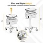 Mount-It! MedHub Powered Compact Medical Cart Workstation with Drawers, Power Kit, Built-In Power Strip, White/Gray (MI-16057)~#|#~939A35FA-7DA6-4A58-BCD284C67EF5DA64_sc7