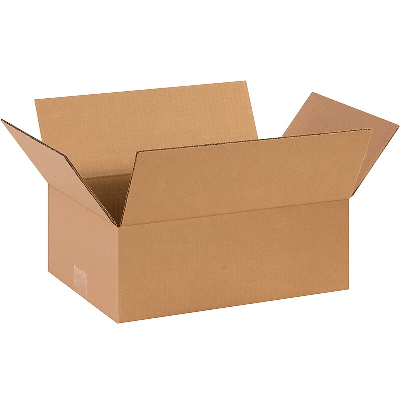 14" x 10" x 5" Shipping Boxes, 32 ECT, Brown, 25/Bundle (14105) image 1