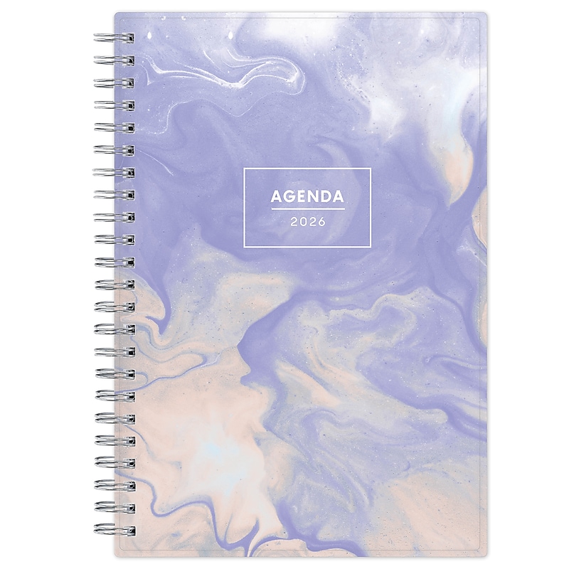 2026 Blue Sky Lucidity Purple 5" x 8" Calendar Year Weekly & Monthly Planner, Plastic Cover, Multicolored (152769) image 1