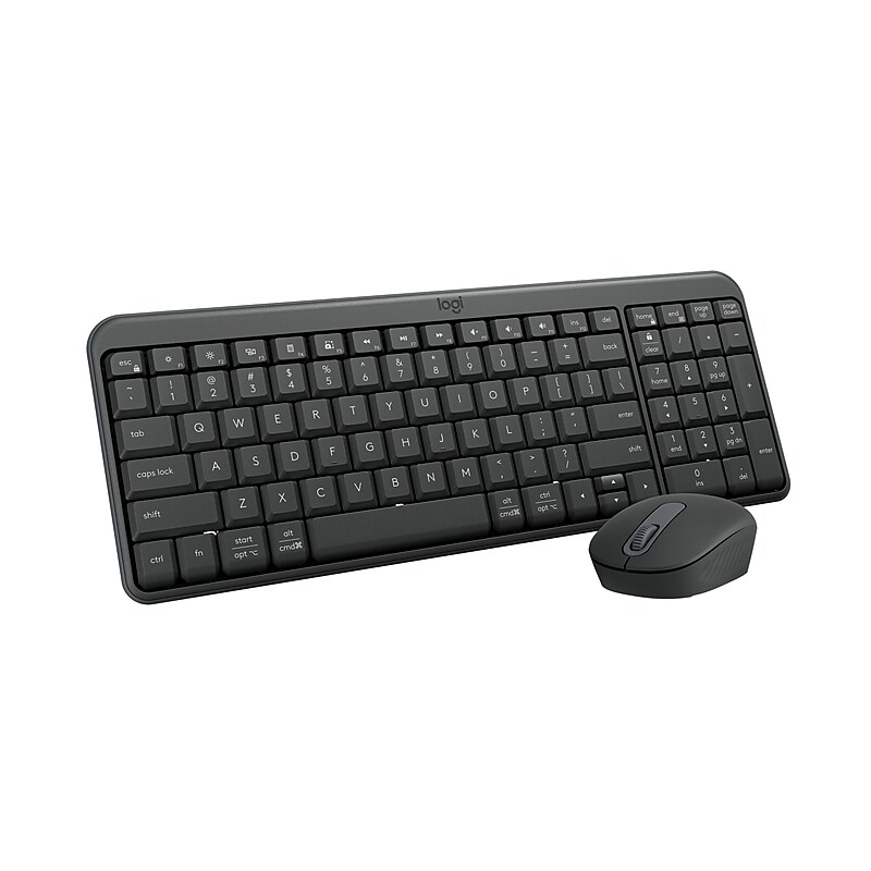 Logitech MK250 Wireless Ergonomic Keyboard and Optical Mouse Combo, Graphite (920-013510) image 1