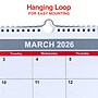 2026 Staples 15" x 12" Monthly Wall Calendar, White/Red/Gray (ST52080-26)~#|#~93A2D152-2D09-4E33-8E3D61887FF58D42_sc7