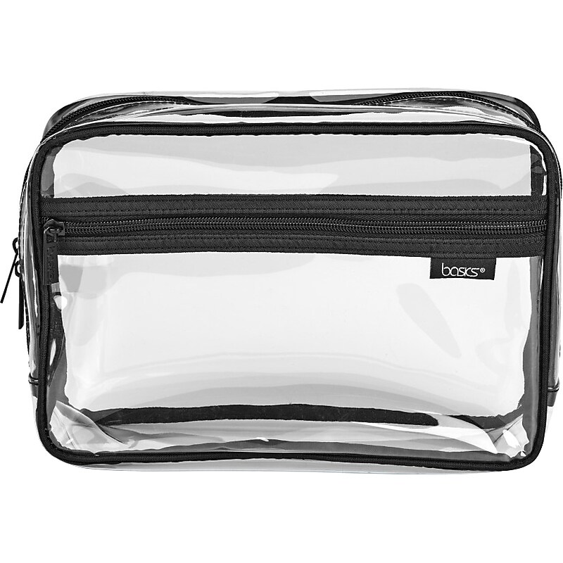Basics PVC Travel Organizer, Clear/Black (A004295HA) image 1