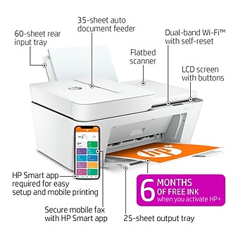 HP DeskJet 4155e Wireless Color All-In-One Inkjet Printer (26Q90A)