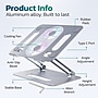 Purely C50 Cooling Fan Height-Adjustable 18" Laptop Stand, 1 USB Port (PLSC50)~#|#~93ABC40D-B4C4-4938-88ECAC1C800EF116_sc7