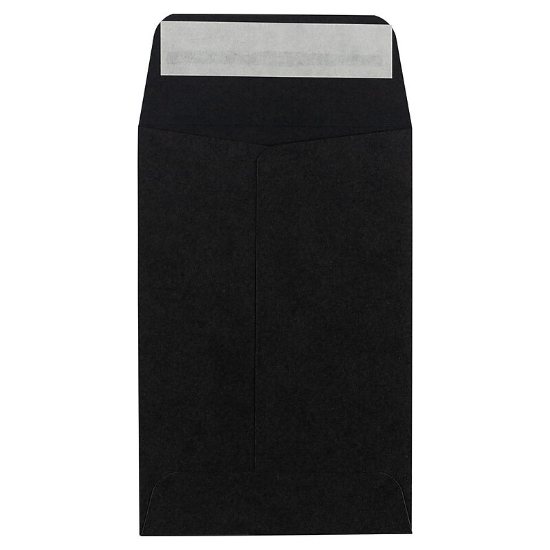 LUX Moistenable Glue #4 Envelope 3" x 4 1/2", Midnight Black, 50/Pack (LUX-4CO-B-50) image 1
